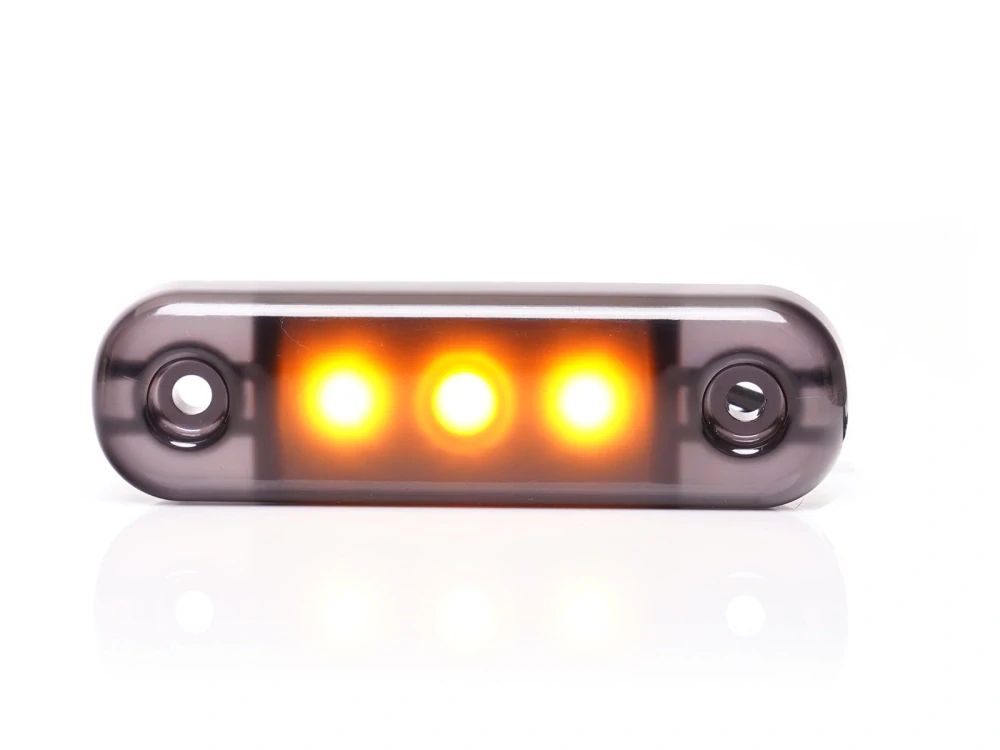 LED poziční světlo Waś 12-24V, zatmavené, 3 LED- oranžové