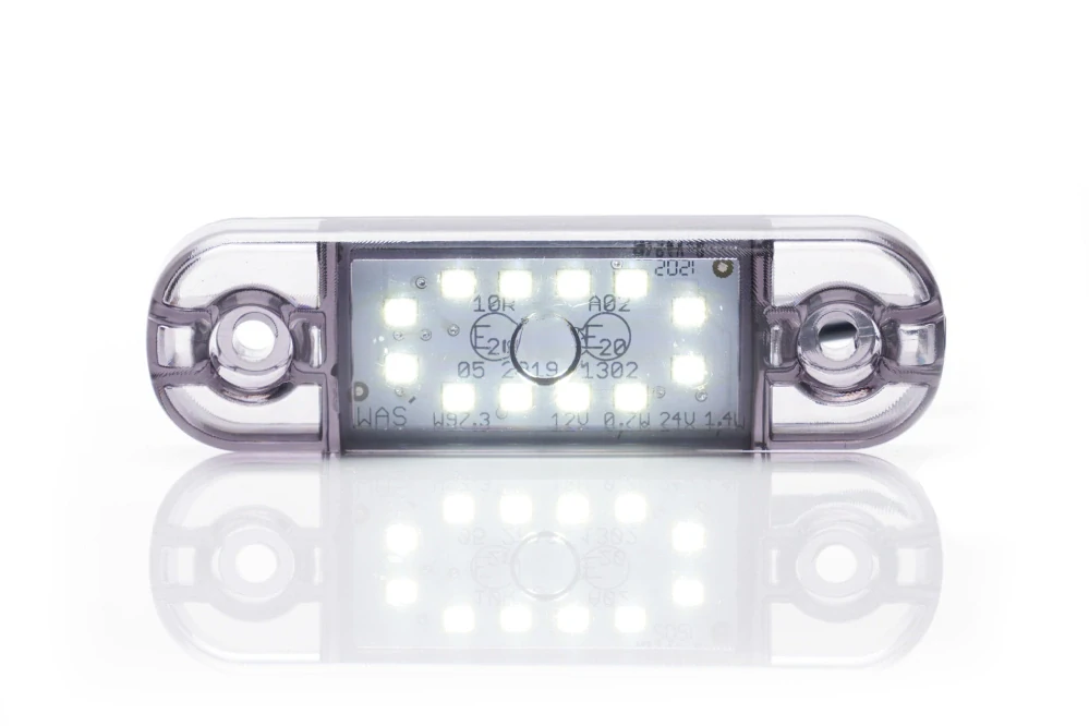 LED poziční světlo Waś 12-24V, průhledné dark- bílé