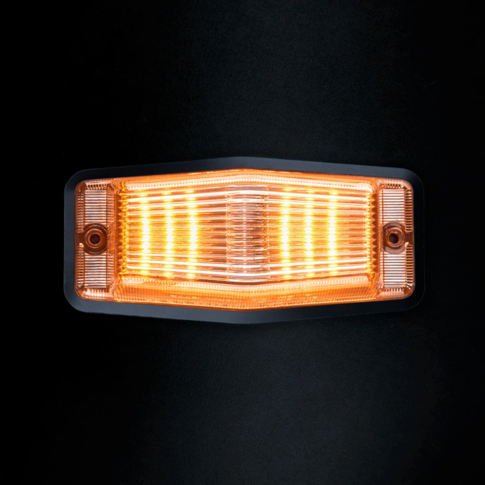 Double burner Strands IZE LED SILVER BULLET, s pozičním a výstražným světlem, 10-32V, ECE R10, R148- bílý a oranžový