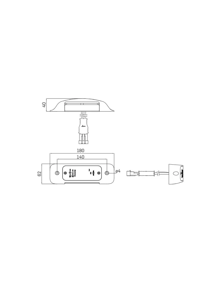 Poziční světlo LED SIM DOWNLIGHT, 24V, 3,3W