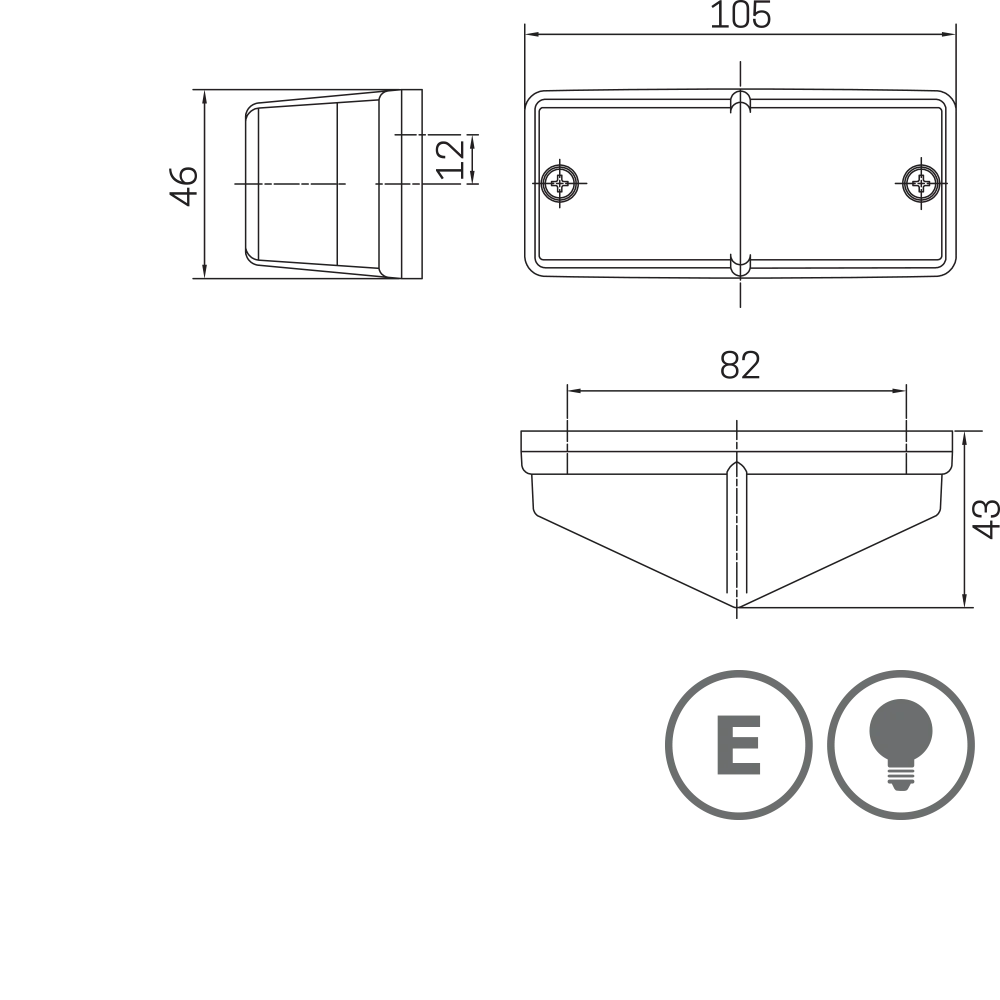 Double burner SIM 105mm, 12-24V, Oranžový