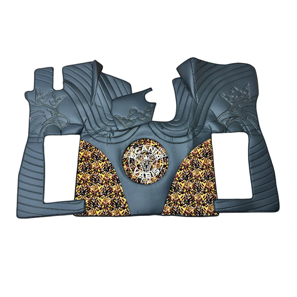 Podlaha SCANIA VABIS NTG S (odpružená/odpružená)- černá/dánská plýš žlutá + podsvícený vabis