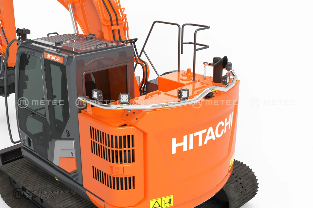 Zadní nerezový rám, 7 LED, 6 upínadel světel, pro HITACHI 135US-7 21-