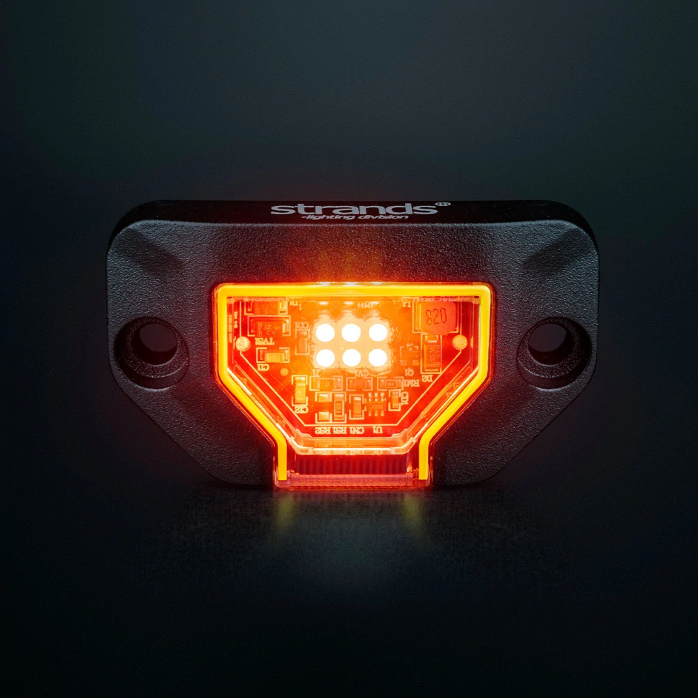 LED poziční světlo Strands Unity Rock Light, 10-32V- červené