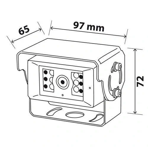 Couvací kamera s LCD monitorem 7", pro kamiony a dodávky, 10-32V
