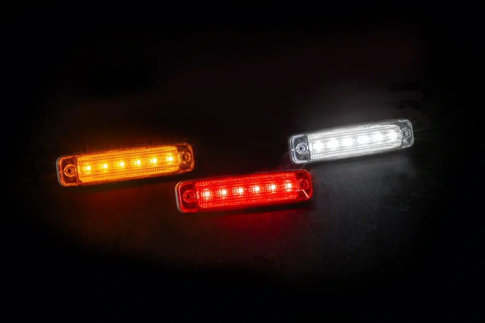LED poziční světlo, 6LED, 12-36V- červené