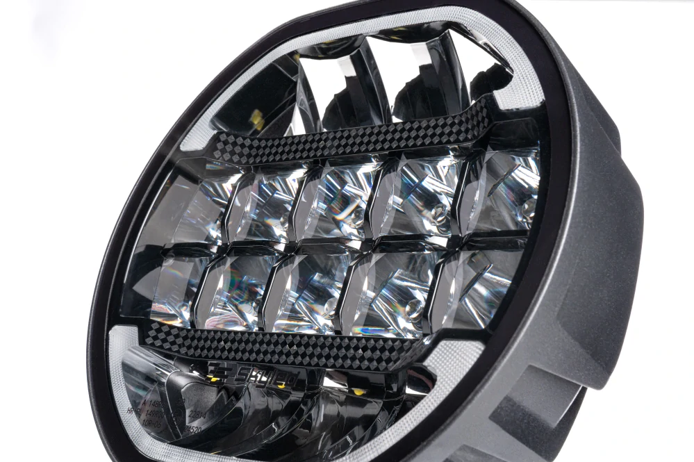 LED přídavný reflektor Skyled Scallop 9x 9", s dynamickým pozičním světlem, 10-32V, 180W, ECE R10/R148/R149
