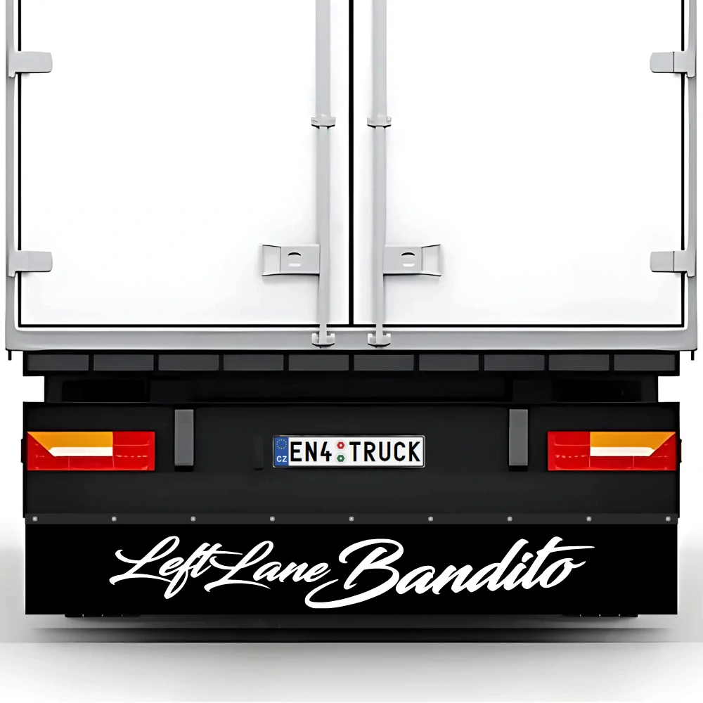 Zástěrka Left lane Bandito 2400x350 mm Černá, bílý nápis