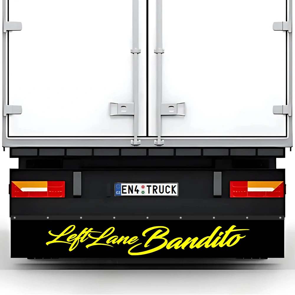 Zástěrka Left lane Bandito 2400x350 mm Černá, žlutý nápis
