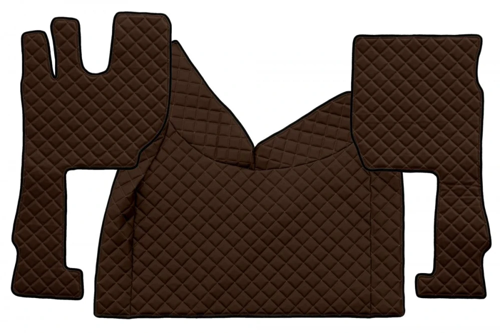 Celoplošné koberečky - Prošívaná ECO-kůže, VOLVO FH 4 (prod. od 2013) - ODPRUŽENÉ PASAŽÉRSKÉ SEDADLO - AUTOMAT