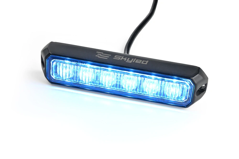 Výstražné světlo Skyled (30x129) R65, R10, SAE - modré