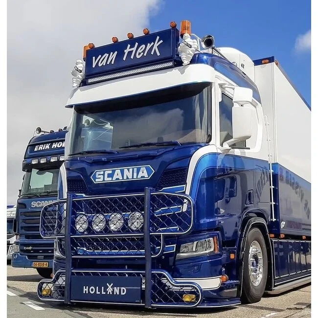 Sluneční clona Scania NTG, Fox Parts 35 cm, zaoblená, hliník