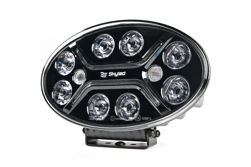 LED přídavný reflektor Skyled Ovum Flash (261mm), s pozičním světlem, strobo, 6-36V, 82W, 6400lm, ECE R10, R65, R148, R149