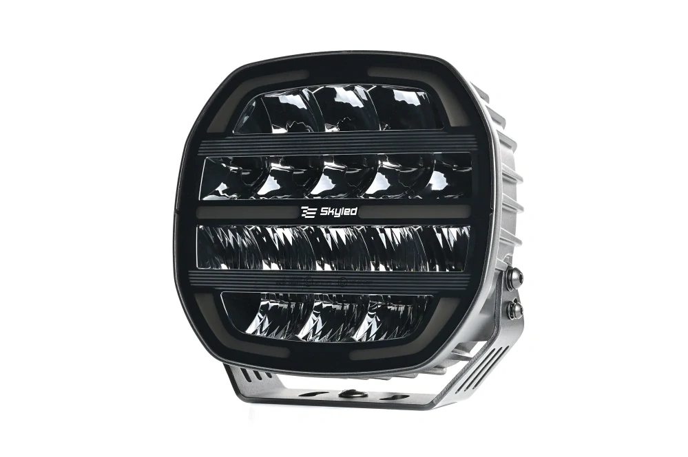 LED Přídavný reflektor Skyled Moai 9x - 9" s pozičním světlem, 9-36V, 16000lm, 162W, ECE R10, R148, R149 - černý