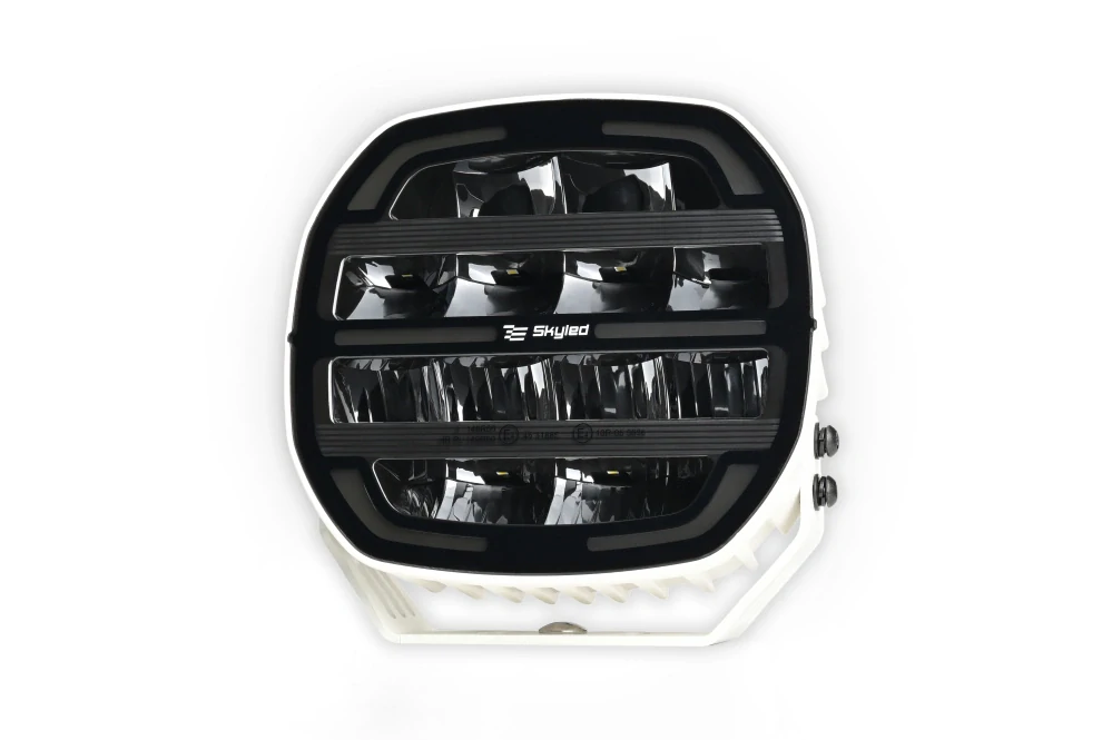 LED přídavný reflektor Skyled Moai 7x - 7" s pozičním světlem, 9-36V, 12000lm, 136W, ECE R10, R148, R149 - Bílý