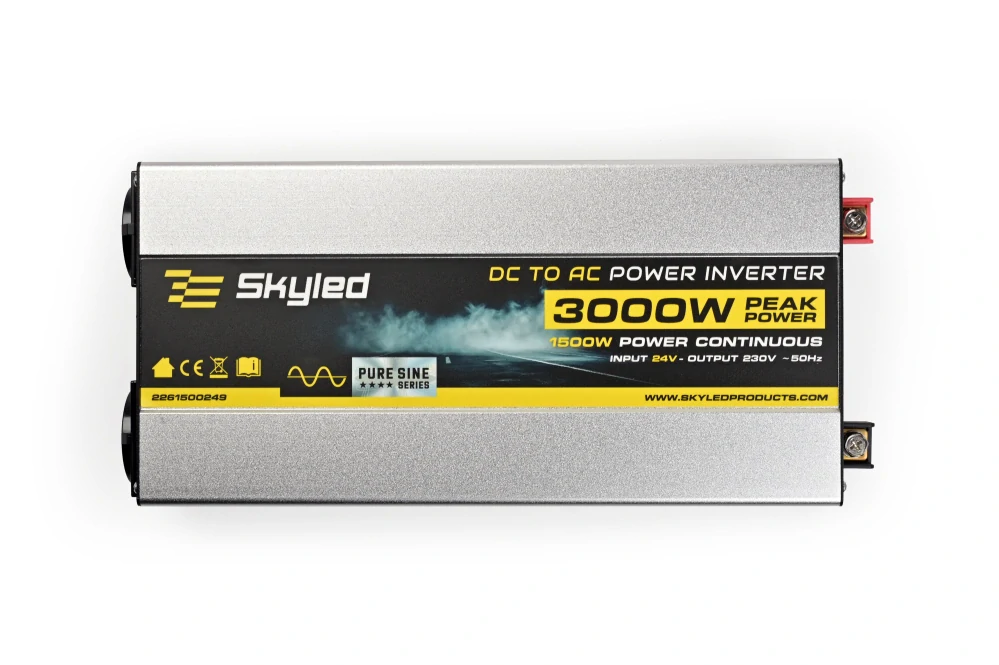 Měnič napětí Skyled 24V/230V, 3000W (1500W trvalý), čistý Sinus