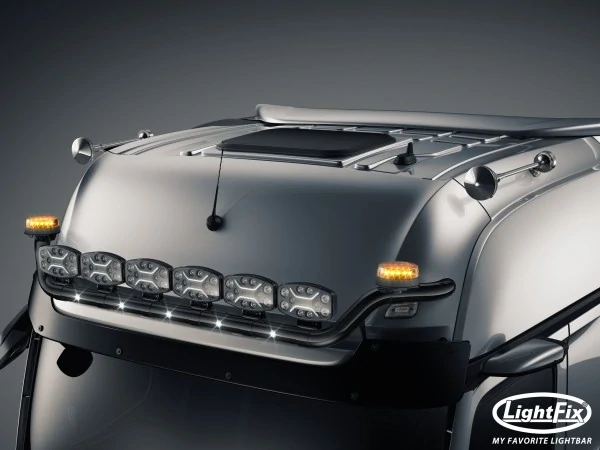 Střešní nerezový rám Lightfix SKY-LIGHT "WING" lakovaný – MERCEDES - ACTROS (PROCABIN) - GIGA SPACE