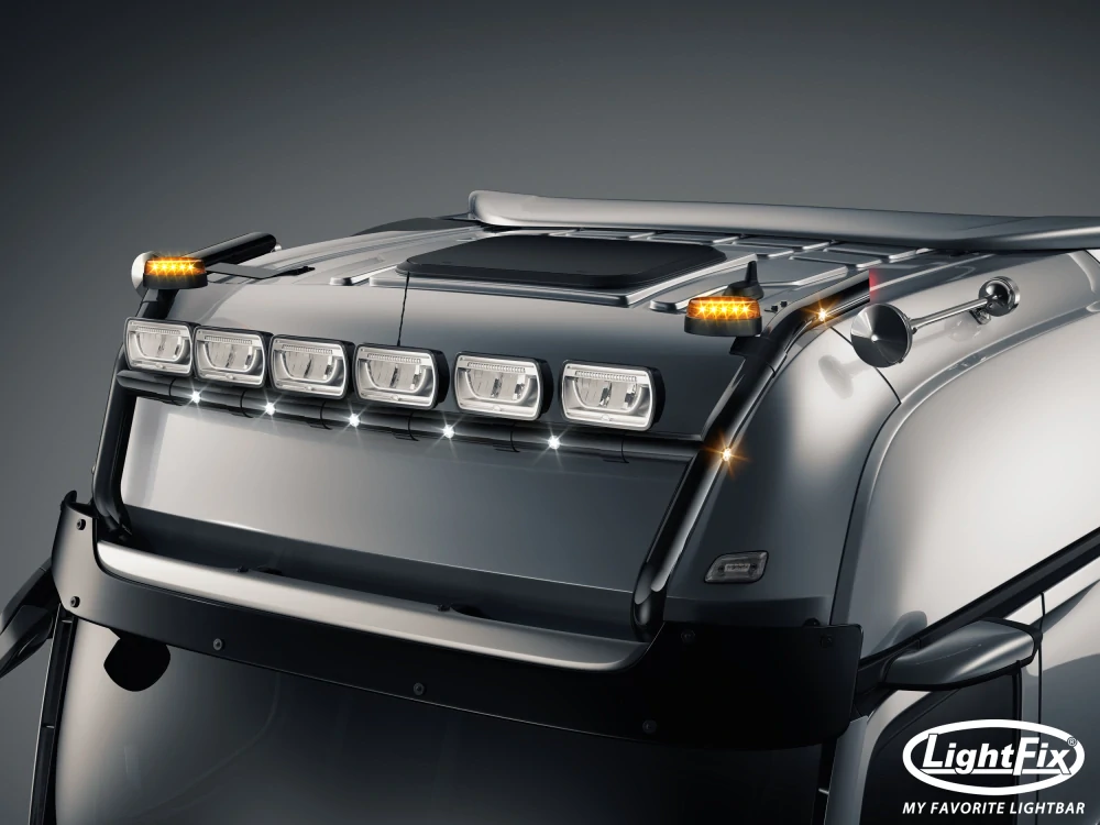 Střešní nerezový rám Lightfix SKY-LIGHT "H-TYPE" nerezový – MERCEDES - ACTROS (PROCABIN) - GIGA SPACE