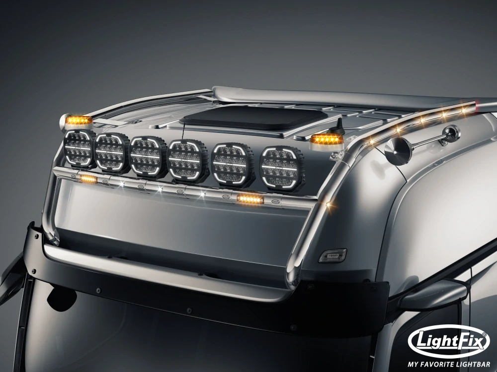 Střešní nerezový rám Lightfix SKY-LIGHT "H-MAX" nerezový – MERCEDES - ACTROS (PROCABIN) - GIGA SPACE