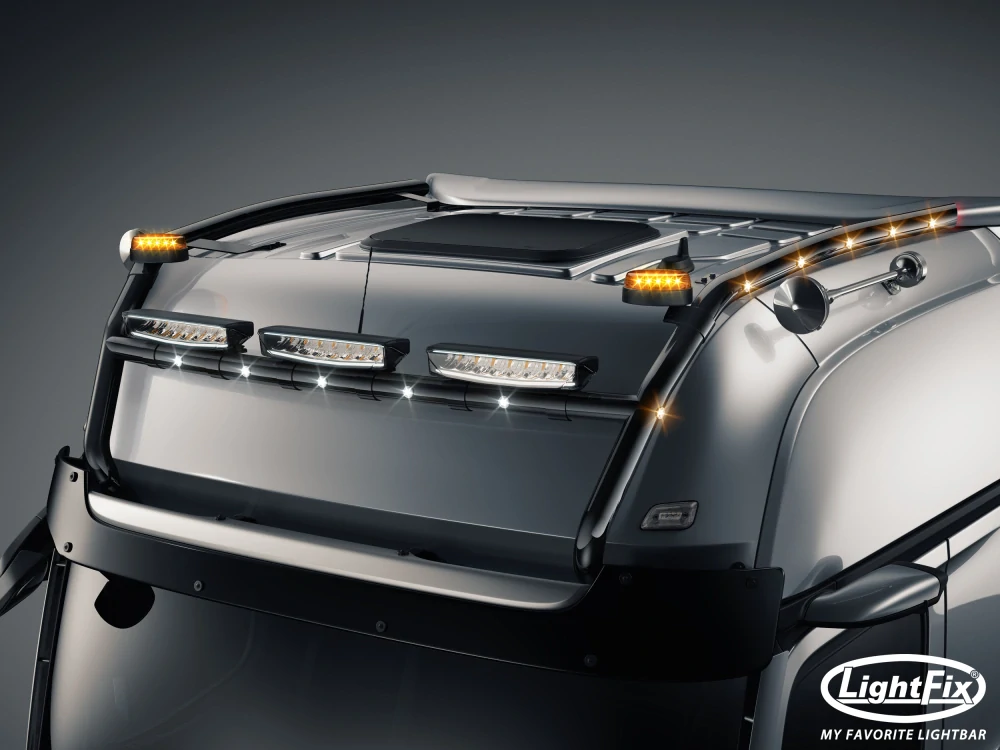 Střešní nerezový rám Lightfix SKY-LIGHT "H-MAX" lakovaný – MERCEDES - ACTROS (PROCABIN) - GIGA SPACE