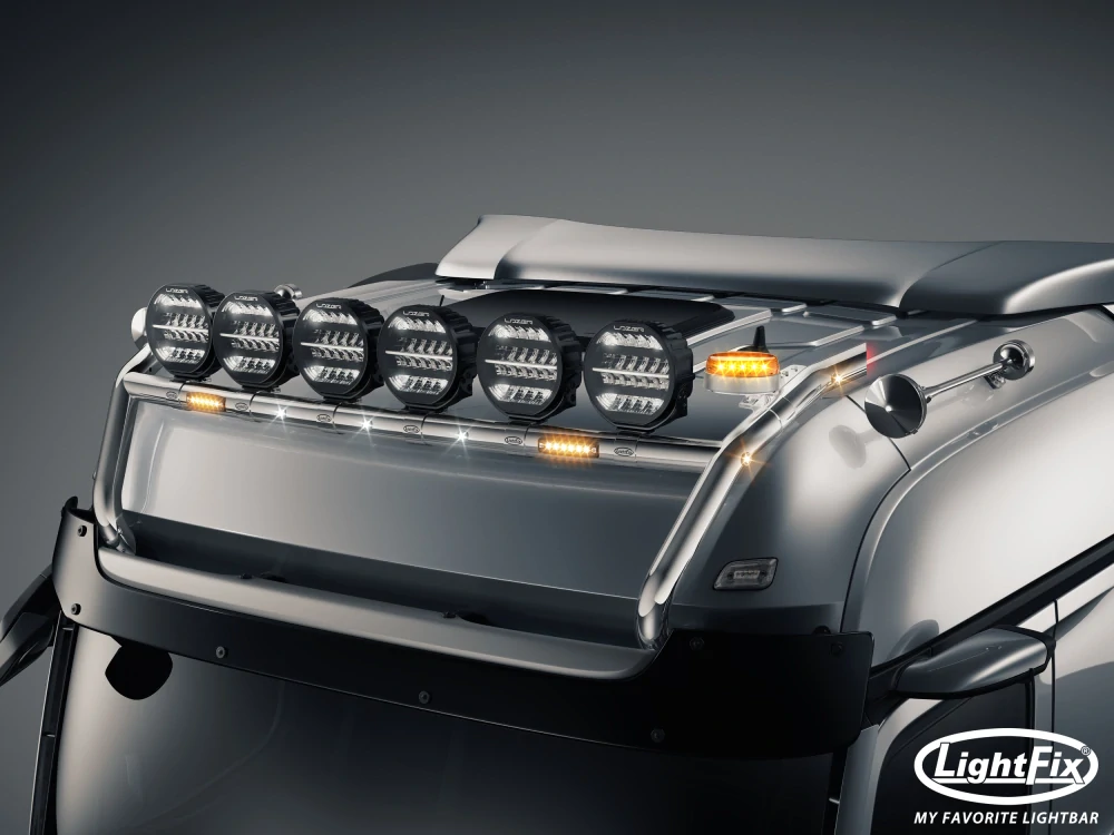 Střešní nerezový rám Lightfix SKY-LIGHT "H-TYPE" nerezový – MERCEDES - ACTROS (PROCABIN) / AROCS - BIGSPACE