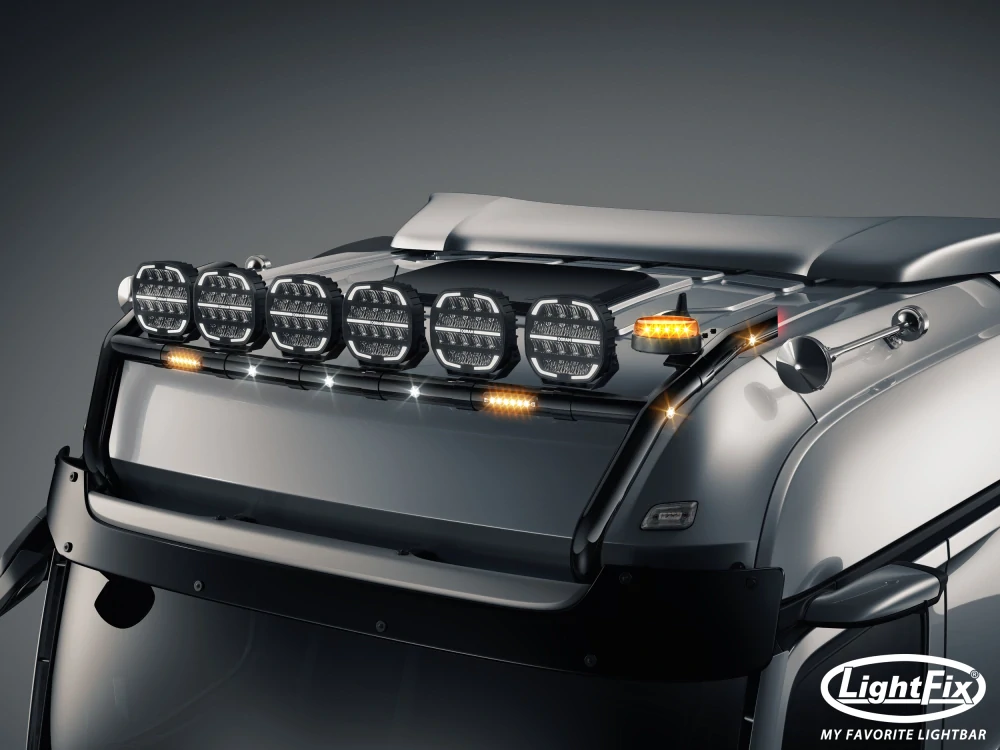 Střešní nerezový rám Lightfix SKY-LIGHT "H-TYPE" lakovaný – MERCEDES - ACTROS (PROCABIN) / AROCS - BIGSPACE