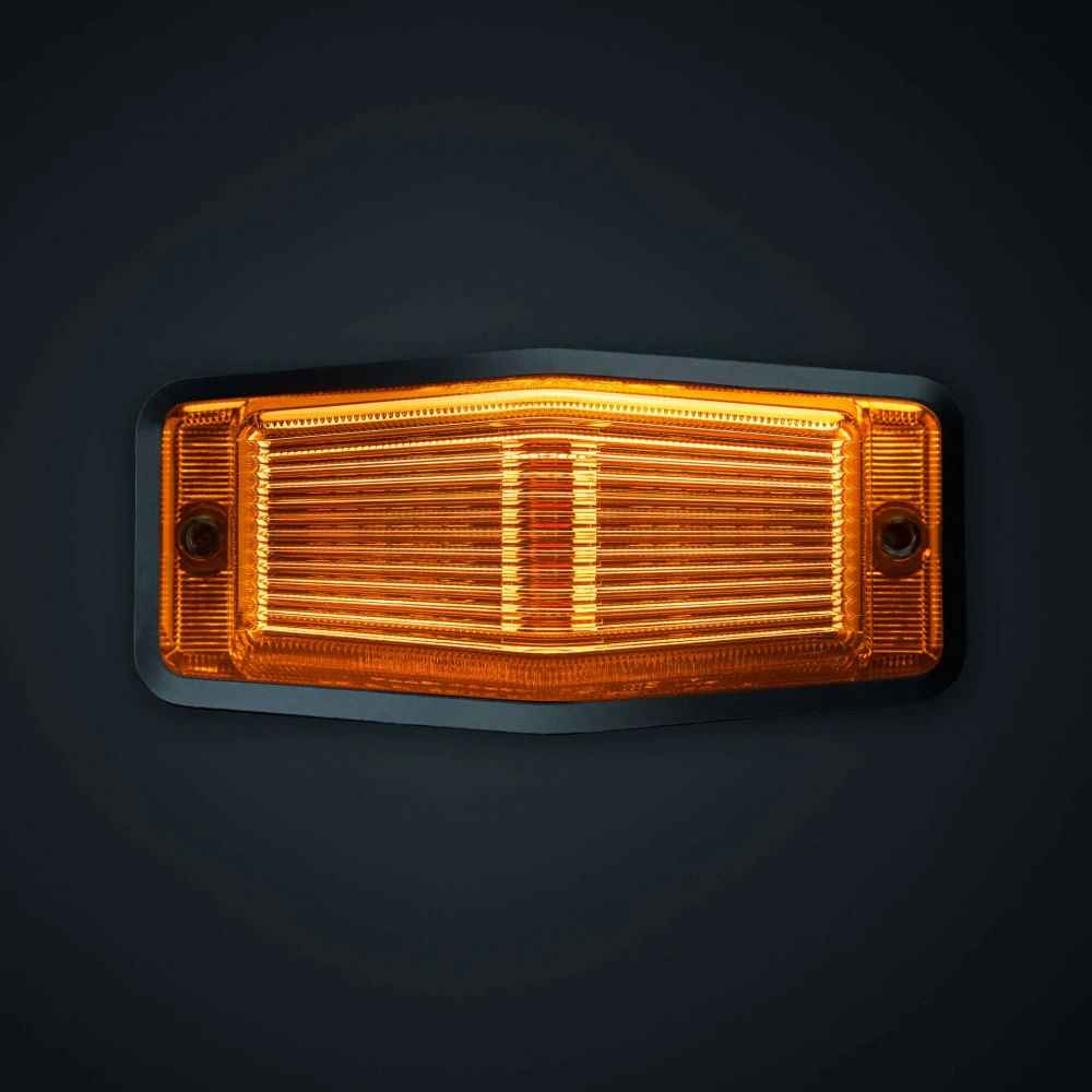 Double burner Strands IZE LED, s pozičním a výstražným světlem, 10-32V, ECE R10, R148 - oranžový