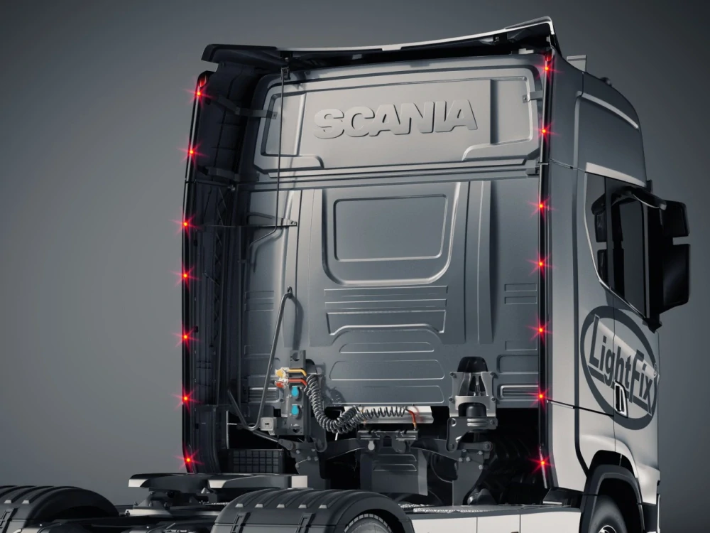 Rámy na zakabinové spoilery LightFix CAB-LINER pro SCANIA - G-Serie