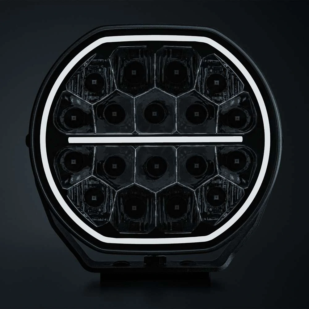 LED reflektor Strands Big energy 2.0 9", s pozičním světlem, 10-32V, 140W, 12900lm, černý