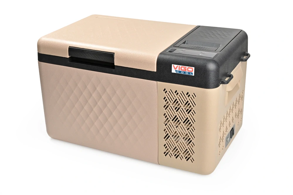 Přenosná kompresorová autochladnička Vigo Cool V20EMR, 20 l, 12/24/230V s baterií 15600 mAh