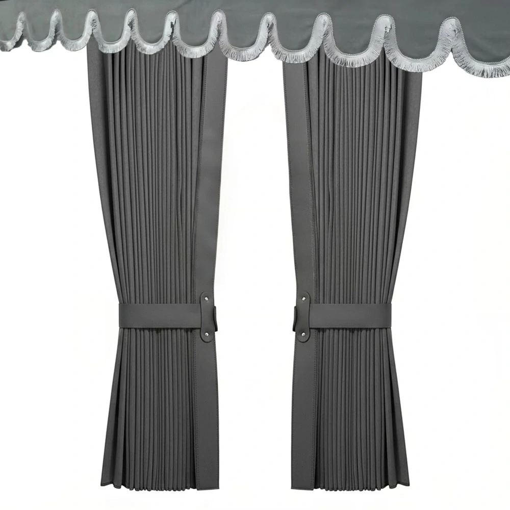 Prémiové boční závěsy do kamionu 240 × 90 cm – Scania, Volvo, DAF, Mercedes-Benz - Šedé