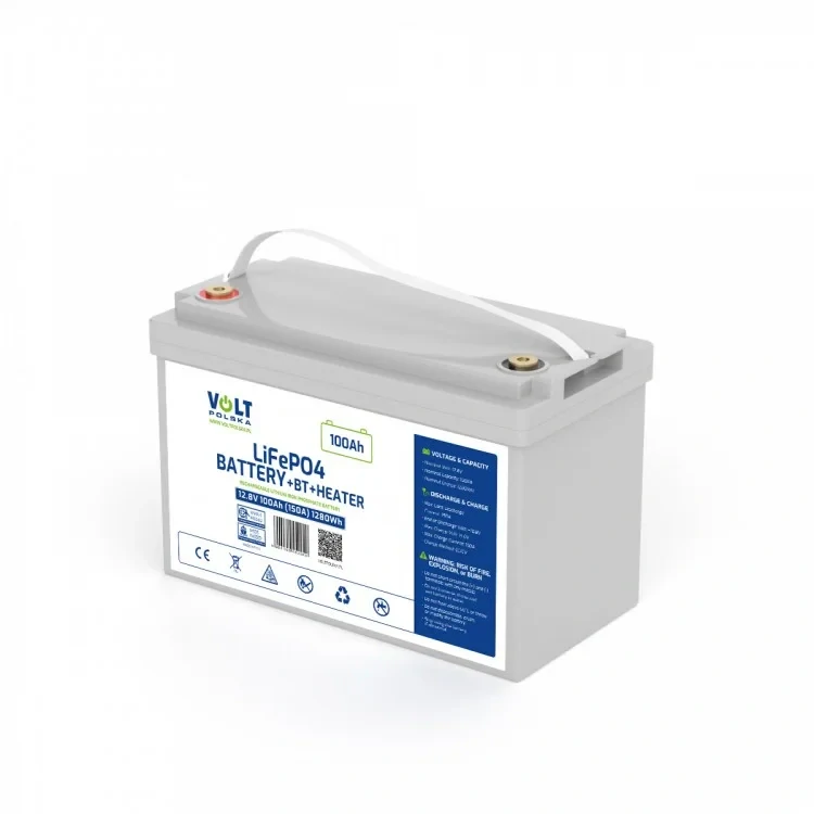 LiFePO4 PRO akumulátor Volt Polska 12,8V 100Ah 150A BMS Bluetooth s vyhříváním