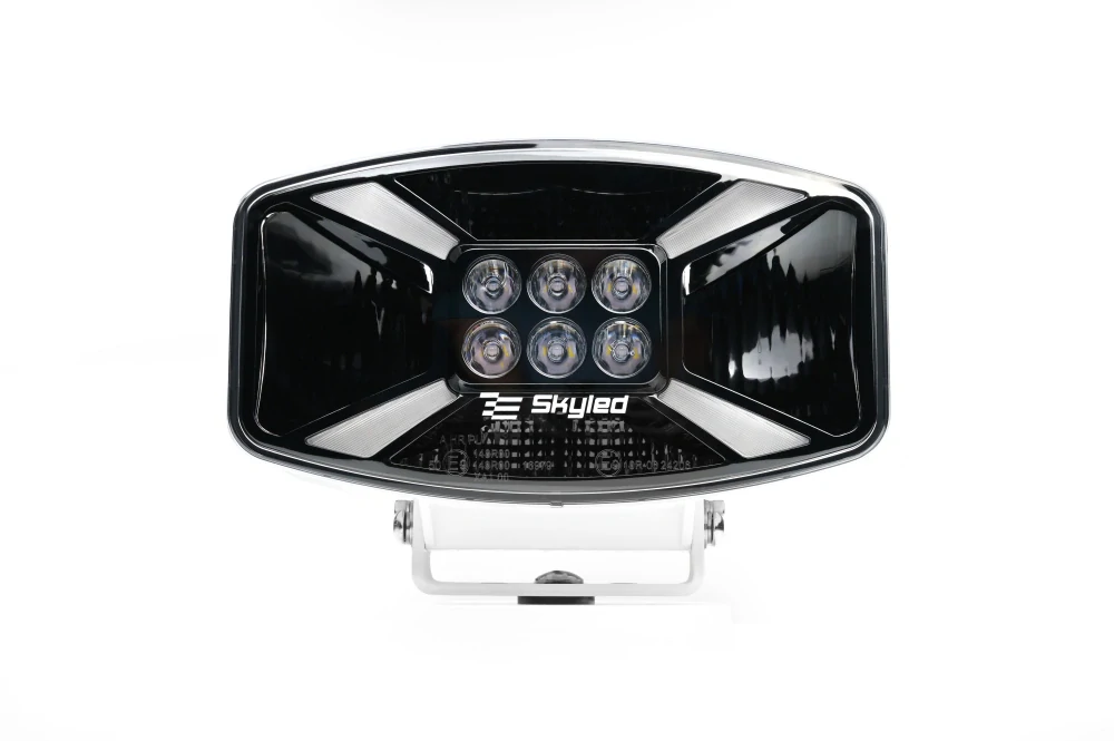 LED světlomet Skyled Jumbo Stella Flash (247mm), s dynamickým pozičním světlem, strobo, 9-36V, 140W, 11000lm, R10/R65/R148/R149, bilý