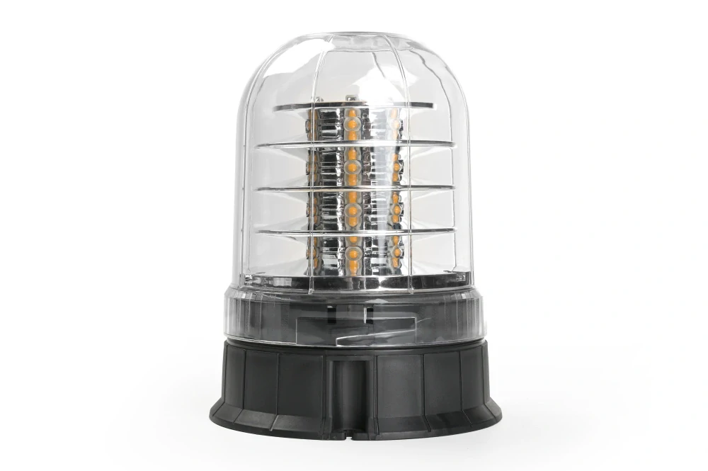 LED maják SKYLED BIG LANTERN 12–24 V, 38 LED, čirý kryt, 3 režimy, R65, IP68, Ø 141 mm, výška 181 mm