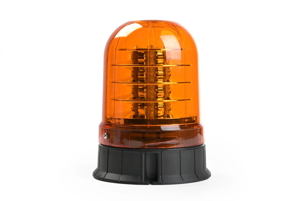 LED maják SKYLED BIG LANTERN 12–24 V, 38 LED, oranžový kryt, 3 režimy, R65, IP68, Ø 141 mm, výška 181 mm