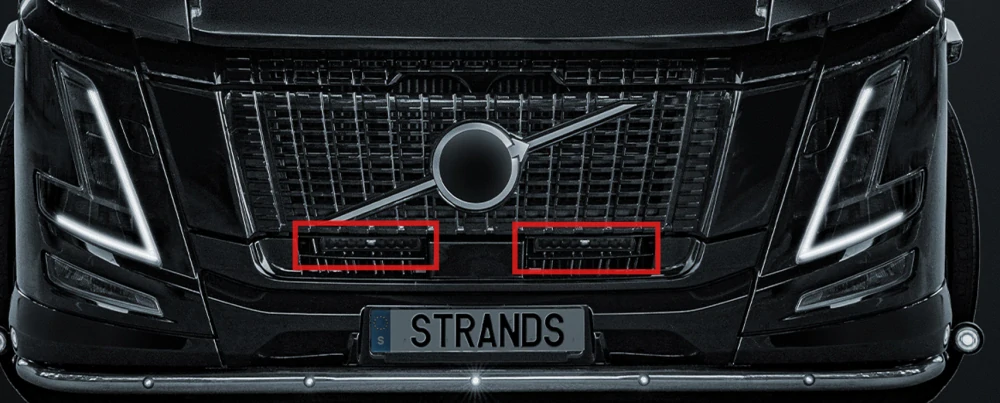 LED světelná rampa do masky pro Volvo FH AERO, Strands 2x Dark Knight Nuuk 10" (25,2cm)