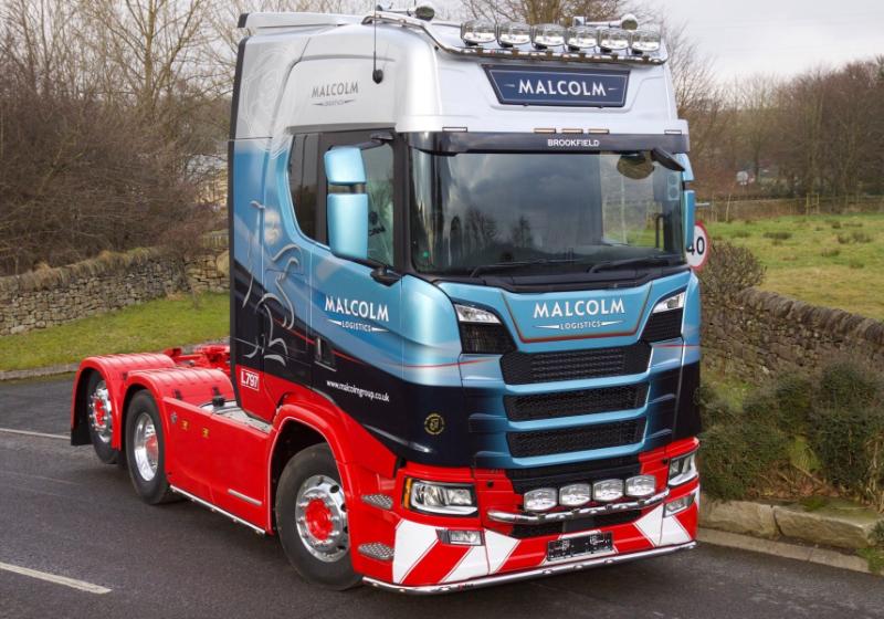 Boční nerezové rámy Kelsa SideBars SS22 6x2 Tag Axle pro  Scania Next Generation R&S střední, vysoká kabina