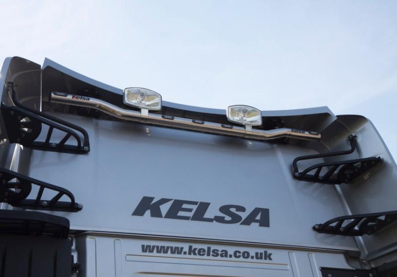 Zadní nerezový rám Kelsa BakBar High-mount pro Iveco Stralis Cube s HIWAY Active Space/Time