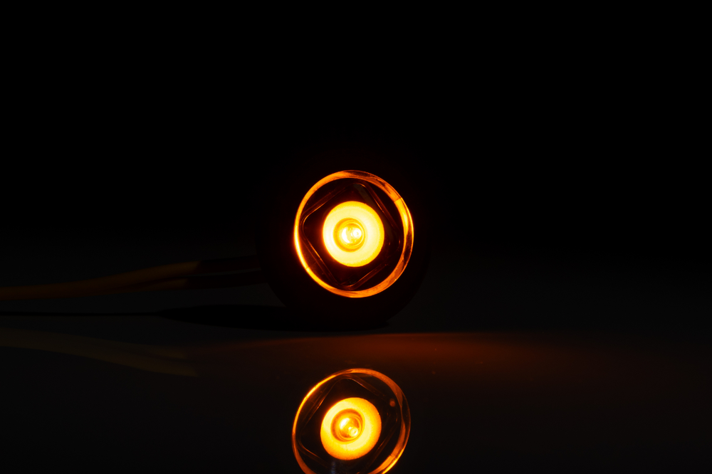 Led poziční světlo kulaté FT-074 32mm, 12-36V- Oranžové