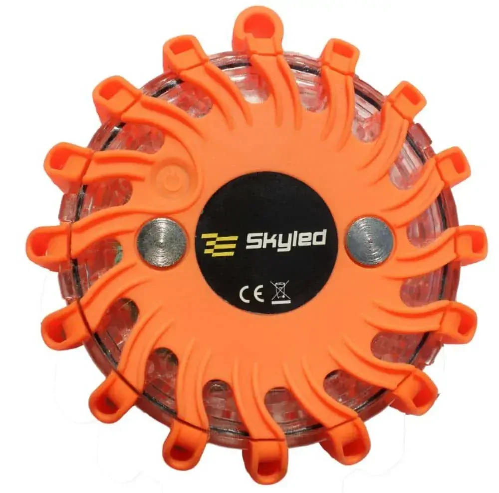 LED výstražné světlo nabíjecí 16 LED, sada 3 ks- Oranžové