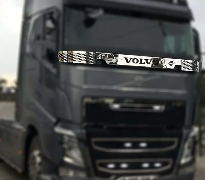 Nerezový kryt stěračů "květináč" s nápisem pro Volvo FH5 2021-