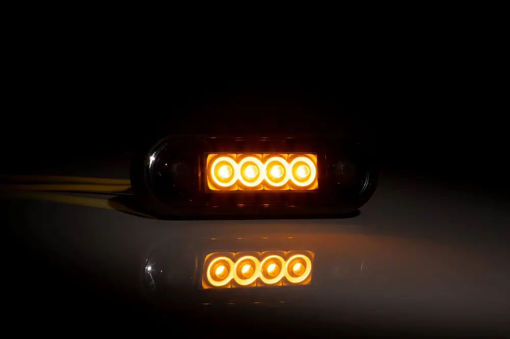 LED poziční světlo, 12-30V zatmavené- Oranžové