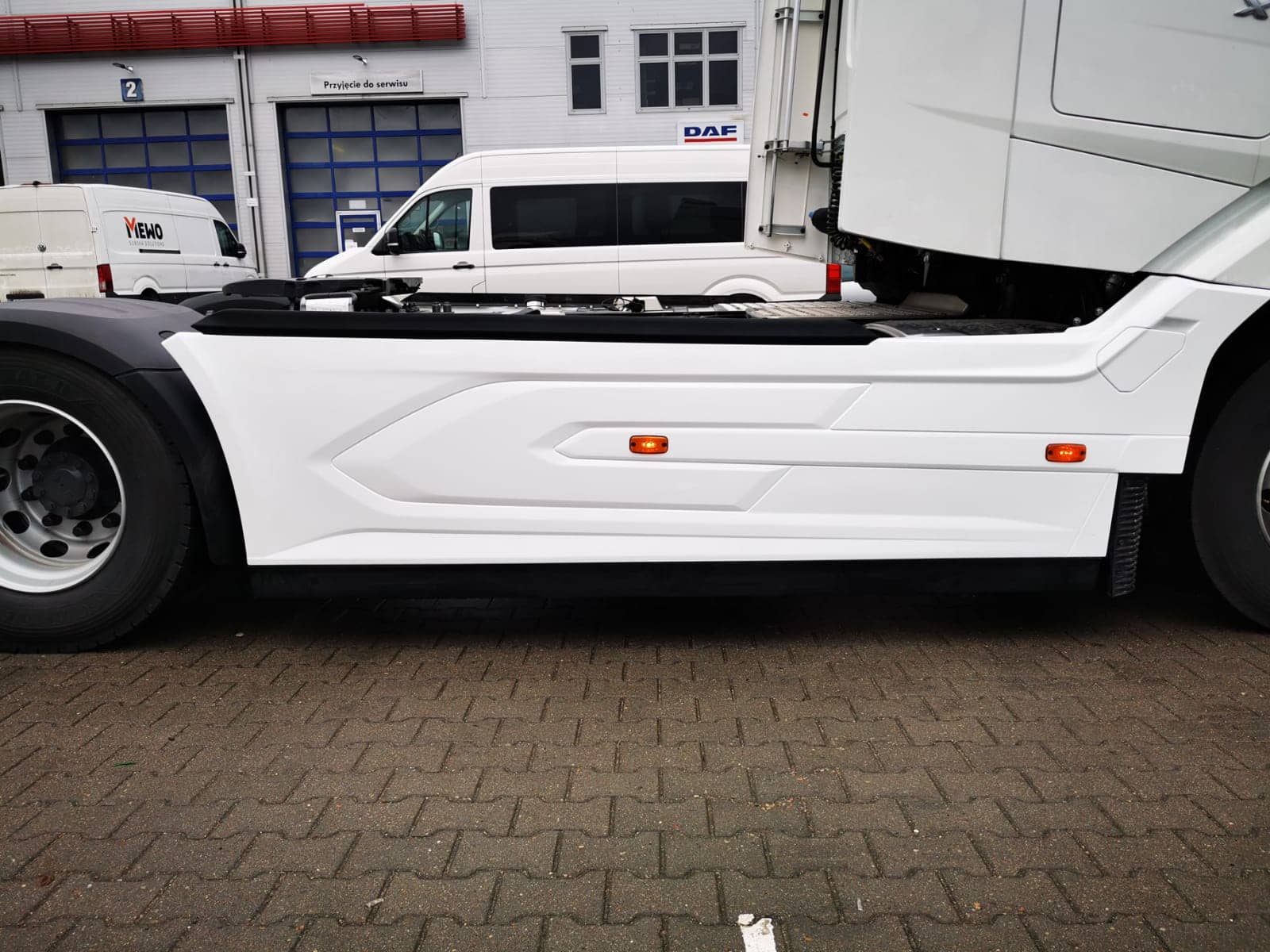 Mezinápravové spoilery DAF XG a XG+ Standard, rozvor náprav 4000mm