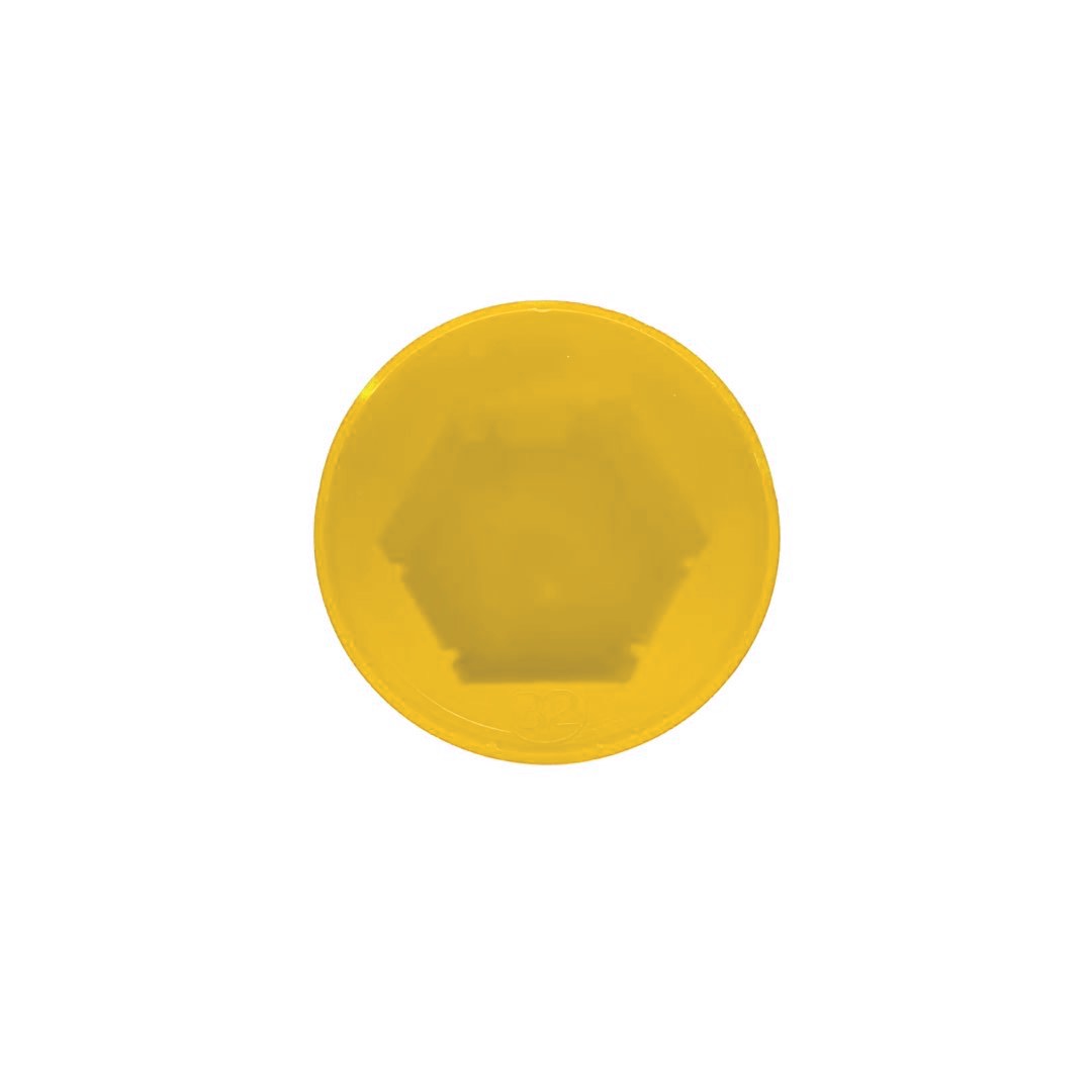 Násada na šrouby plastová 32, vysoká 52mm, 10 ks- Žluté