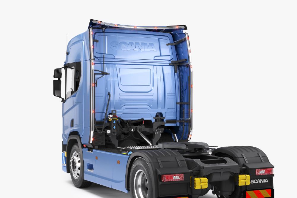 Rámy na zakabinové spoilery s 12 LED, SCANIA R 16- HIGH