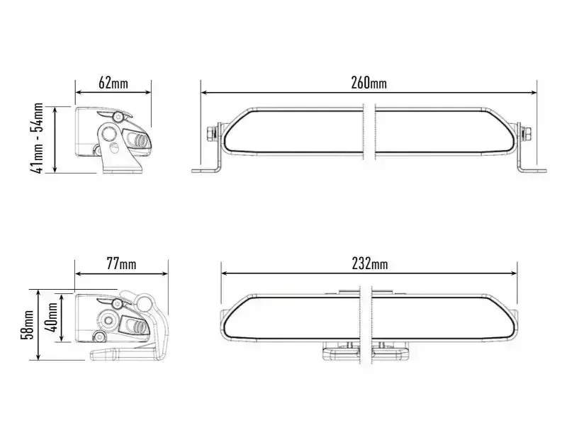 LED přídavené světlo 232mm, LAZER LINEAR-6, 2250Lm, 5000K, IP68