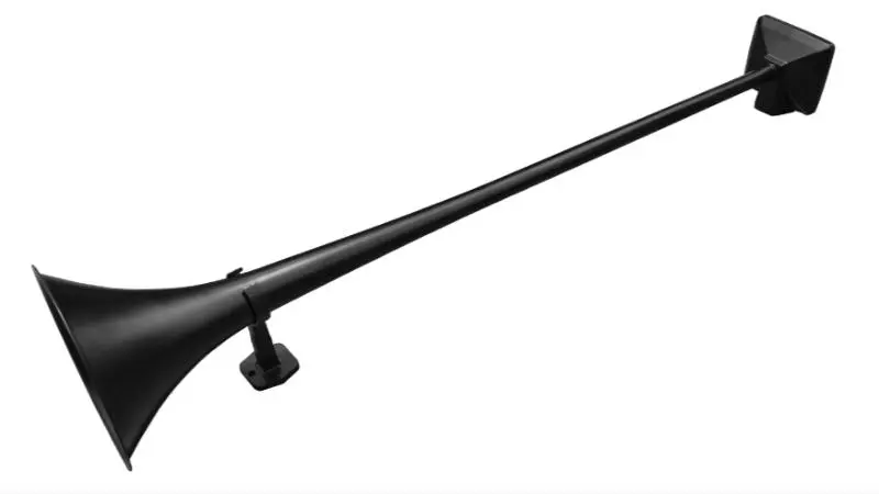Kulatá vzduchová houkačka - Fanfára Hadley, hlíníková, černá 37,5"/95cm