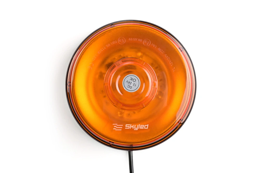 LED maják na magnet Skyled ,,UFO" , oranžový, 151x59mm, 12/24V