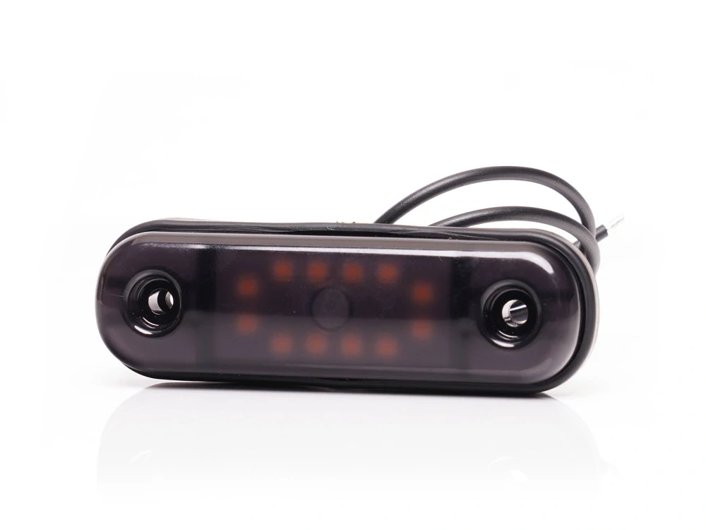 LED poziční světlo Waś, 12-24V, 12LED, zatmavené- oranžové