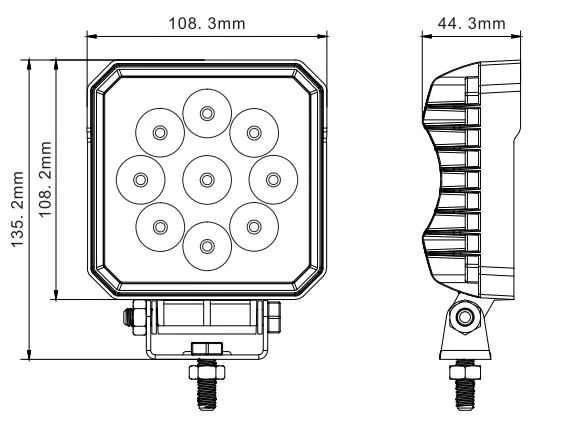LED pracovní světlo Skyled ,,Redline", 2430lm, 27W, 9-32V, ADR, ECE R10
